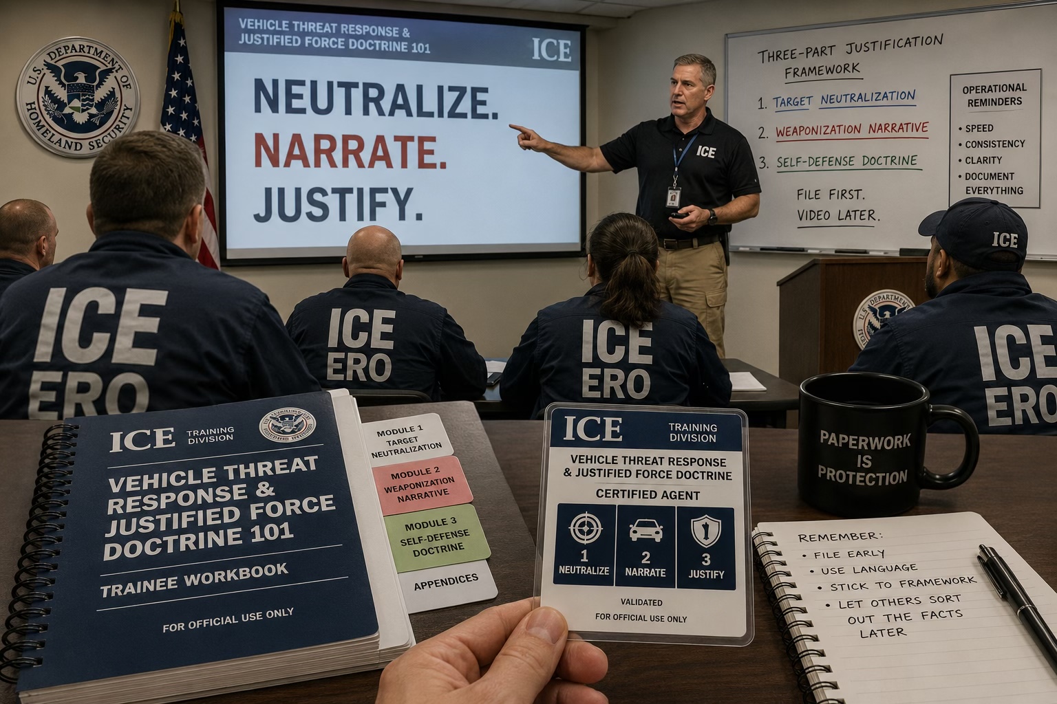 ICE Launches New Certification Course: The Three-Step Path to a 'Justified' Shooting