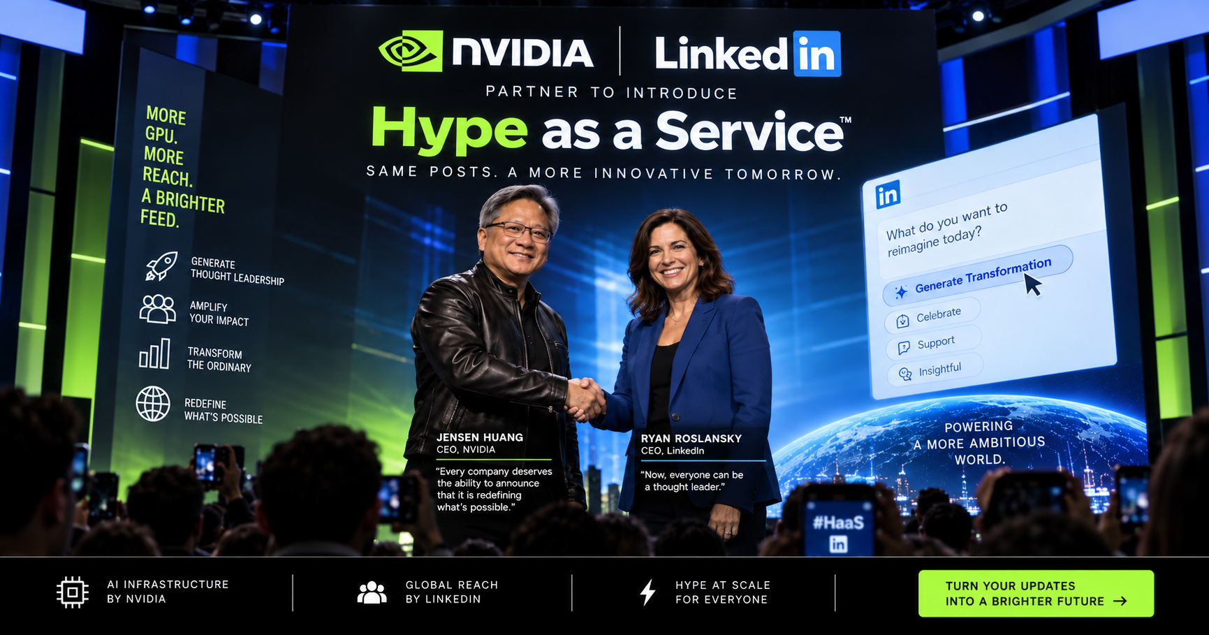 BREAKING: Nvidia Partners With LinkedIn to Introduce "Hype as a Service"